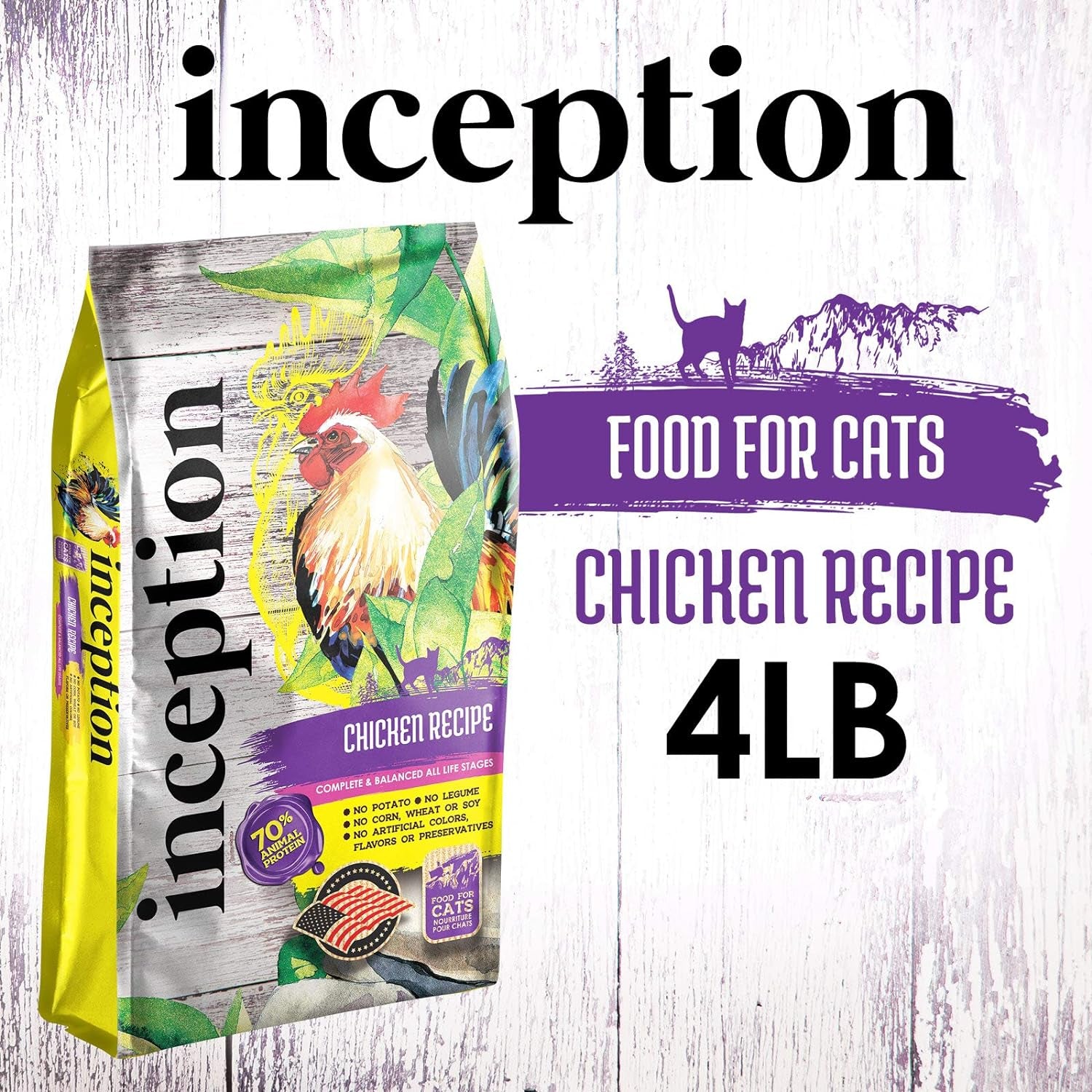 ® Dry Cat Food Chicken Recipe – Complete and Balanced Cat Food – Meat First Legume Free Dry Cat Food – 4 Lb. Bag