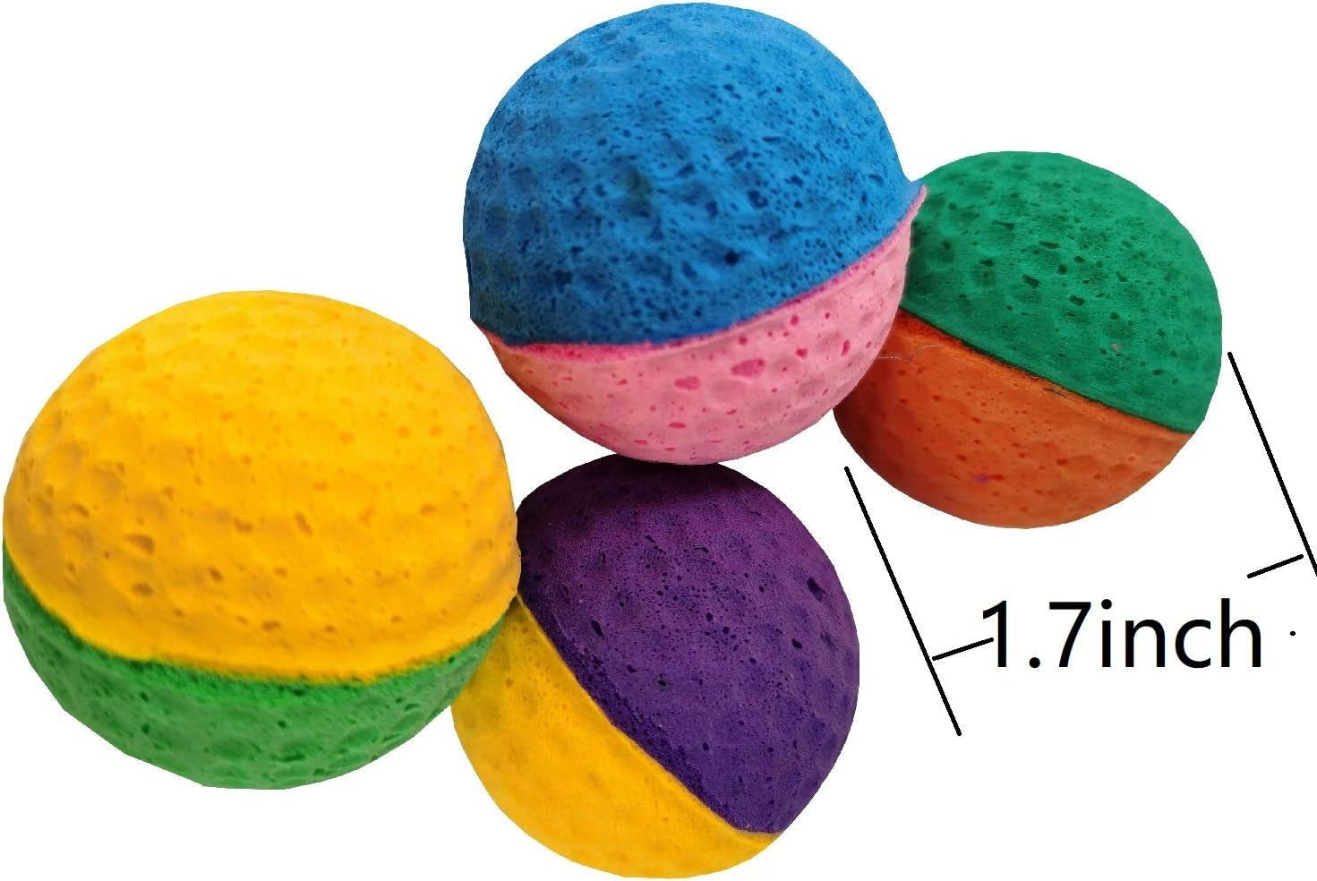 Cat Foam Ball Cat Sponge Ball Toy Cat Soccer Ball Toy (Mini, Two Color Pet Ball)